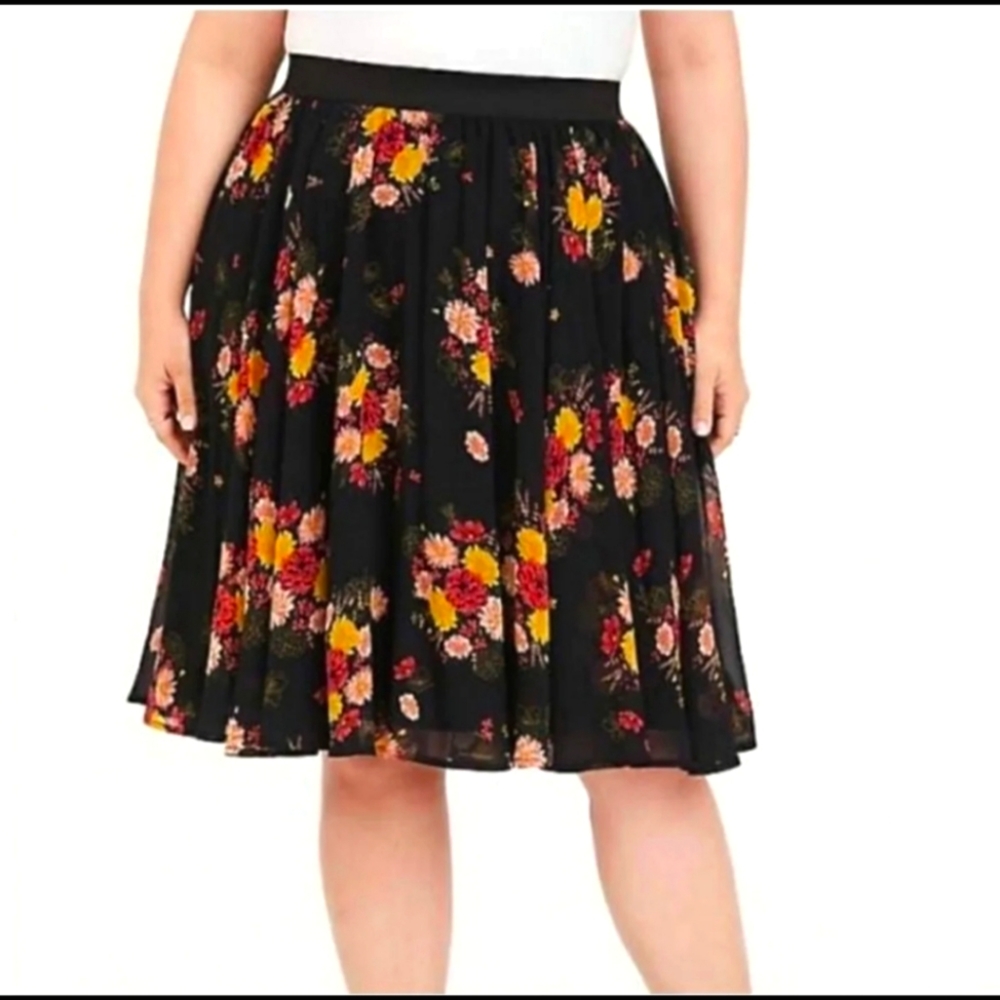Torrid Floral Chiffon Skirt
